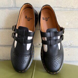 Dr. Martens 8065 double strap mary jane black leather size US W 11 / UK 9